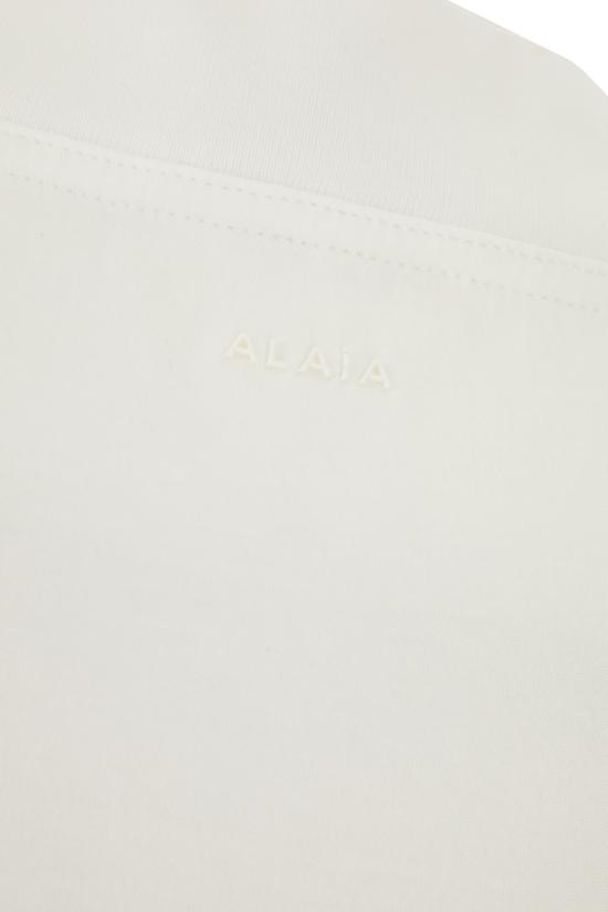26SS 알라이아 반팔 티셔츠 AA9I0021J095C 000 BLANC - ALAIA