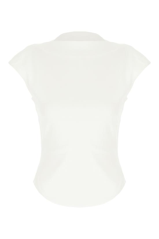 26SS 알라이아 반팔 티셔츠 AA9I0021J095C 000 BLANC