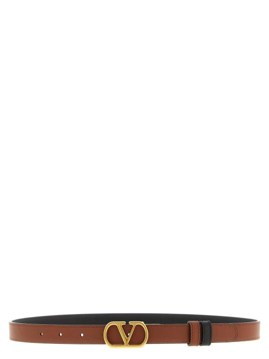 26SS 발렌티노 가라바니 V로고 시그니처 리버서블 샤이니 카프스킨 레귤러 벨트 W2T0SU8IYRDRN - VALENTINO GARAVANI
