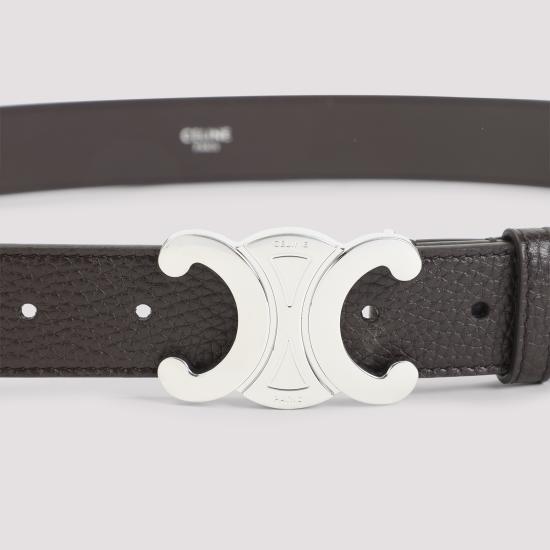 26SS 셀린느 가죽 벨트 45BIE3AUY 19ES BROWN - CELINE