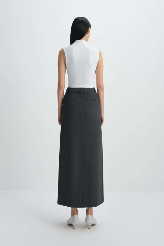  Sophie Rue 롱 스커트 소피 루 노엘리아 센터 슬릿 벨트  차콜 - OTHER BRANDS