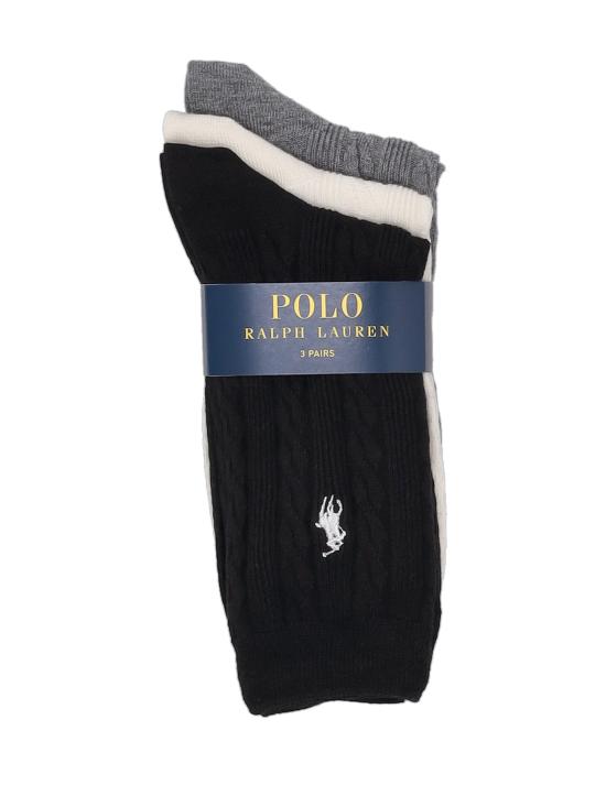 25FW 랄프 로렌 양말 455955242001 BLACK ASSORTED