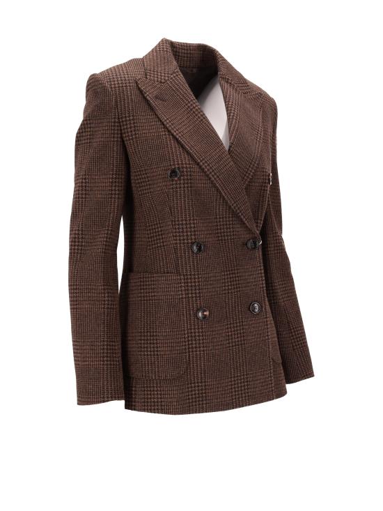 25FW 막스마라 지아차 체크 울 블렌드 더블 자켓 2521916062600ZULMA 001 - MAX MARA