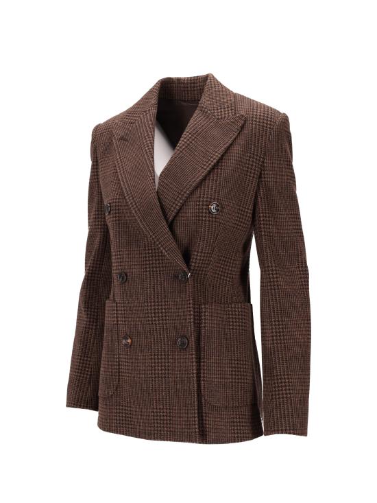 25FW 막스마라 지아차 체크 울 블렌드 더블 자켓 2521916062600ZULMA 001 - MAX MARA