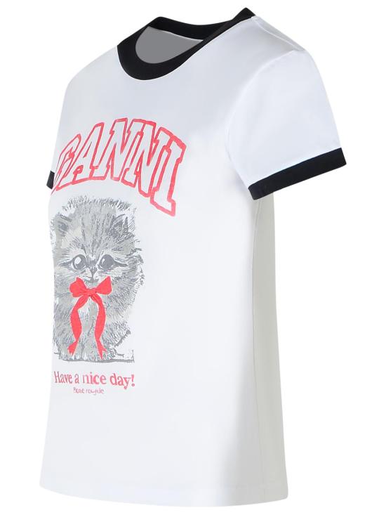 26SS 가니 키티 크롭 티셔츠 A1050030151 White - GANNI