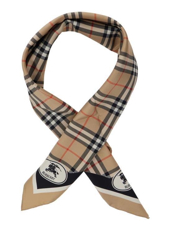 26SS 버버리 체크 실크 스카프 8113048A2021 Beige - BURBERRY