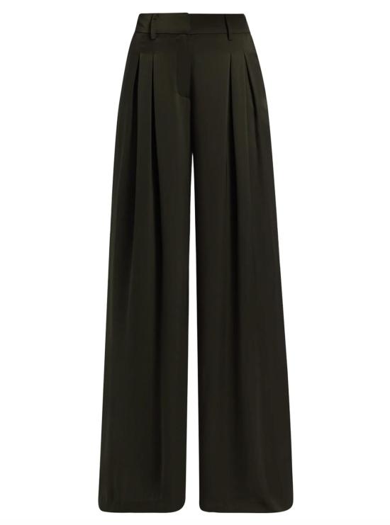  Ramy Brook 스트레이트 팬츠 라미 브룩 오스카 와이드 레그 팬츠 딥 올리브 - OTHER BRANDS