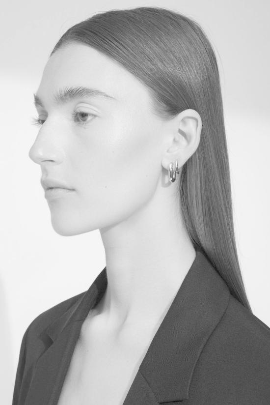  톰우드 이어링 실버 프레임 후프 스몰 - TOM WOOD