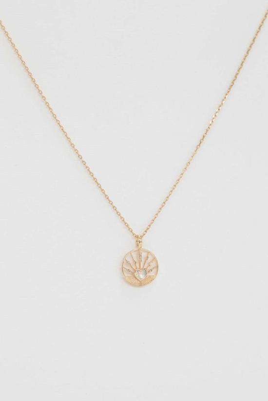  Celine Daoust 목걸이/팬던트 셀린 다우스트 문스톤 하트 메달 앤 체인 네크리스 - OTHER BRANDS