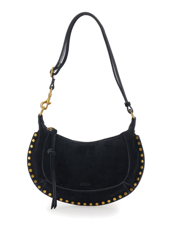 26SS 이자벨마랑 오스칸 문 스웨이드 카프스킨 레더 숄더백 PP0003FAA3C32M01BK Black