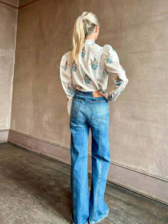  알릭스 오브 보헤미아 블라우스 아르테미스 스카이 미스트 플라워 셔츠 - ALIX OF BOHEMIA