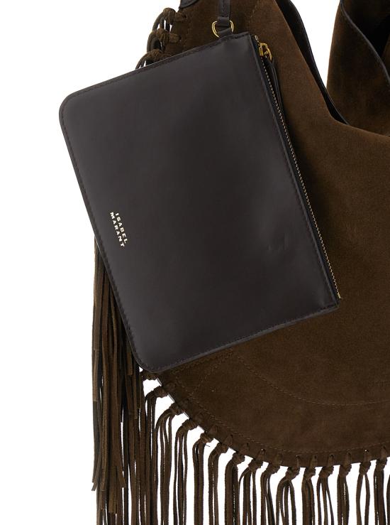 26SS 이자벨마랑 오스칸 프린지 디테일 스웨이드 호보백 PP0200FCC3C14M50BZ Brown - ISABEL MARANT