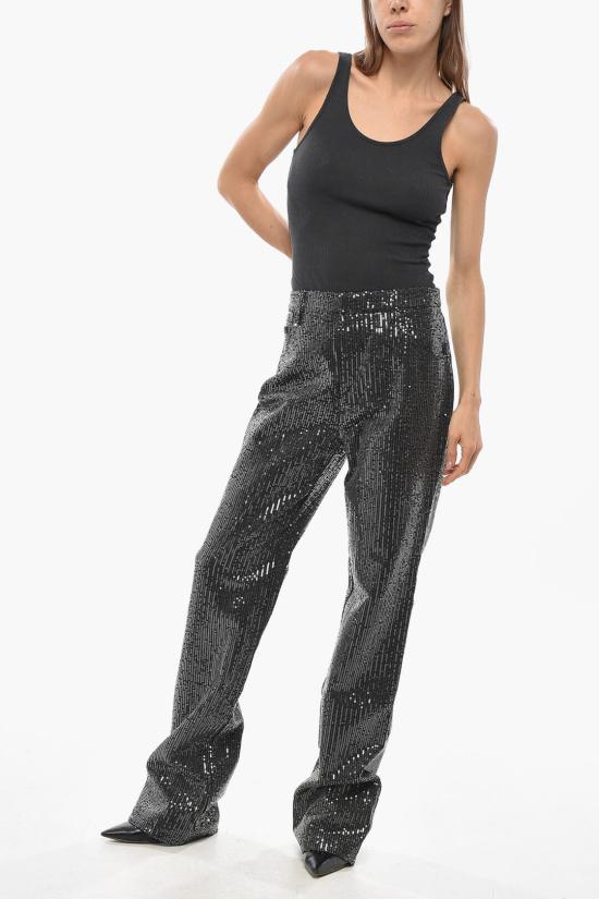  로테이트 데님 팬츠 111402100 1000 Black - ROTATE