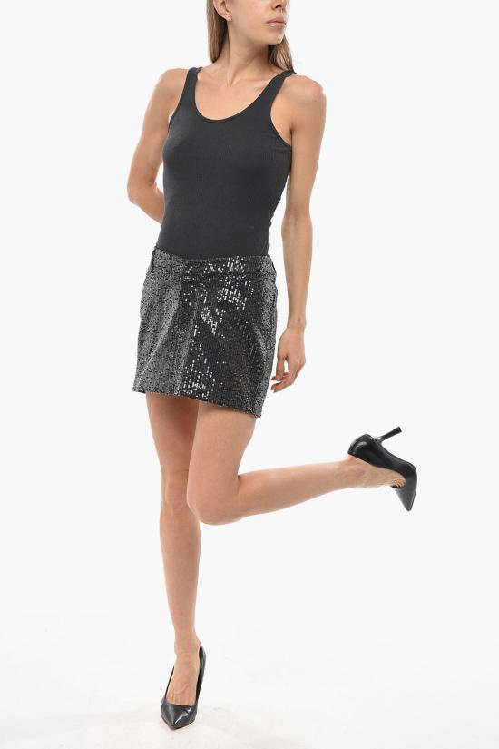  로테이트 숏 스커트 111400100 1000 Black - ROTATE