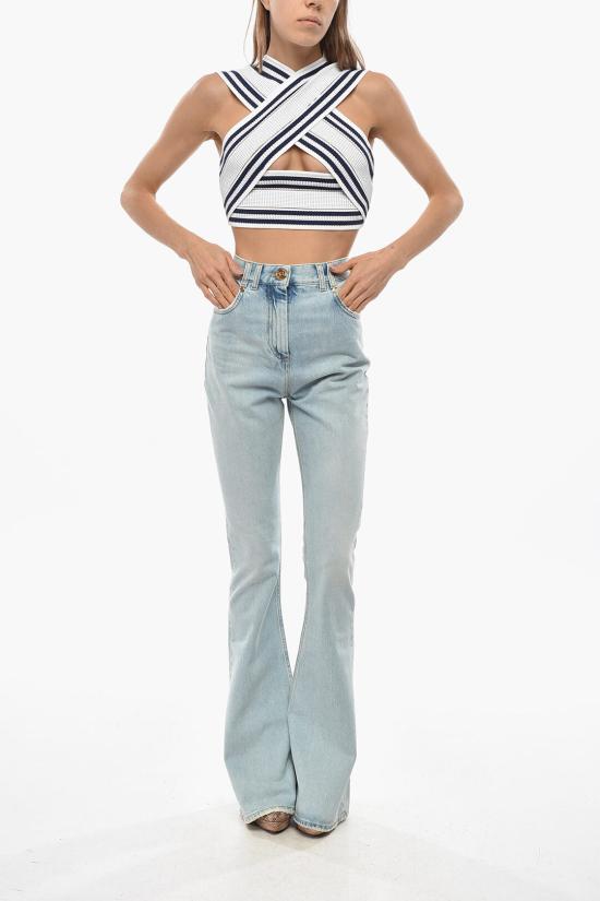  발망 데님 팬츠 XF1MJ025DB536FC Light blue - BALMAIN