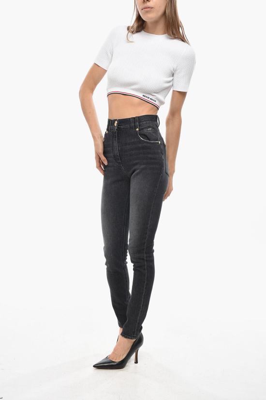  발망 데님 팬츠 XF1MF000DB720PC Black - BALMAIN