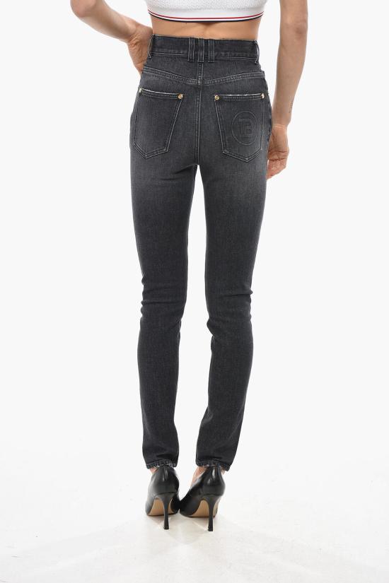  발망 데님 팬츠 XF1MF000DB720PC Black - BALMAIN