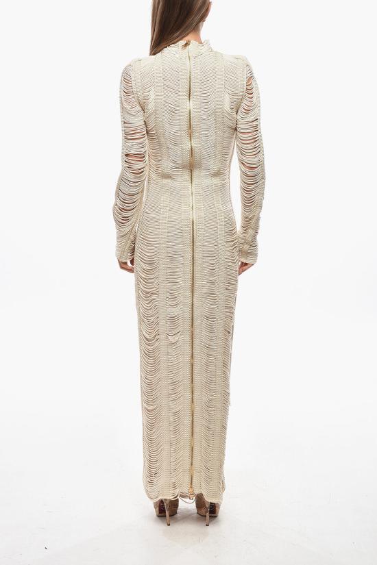  발망 롱 원피스 AF0RR595KE390BG Beige - BALMAIN