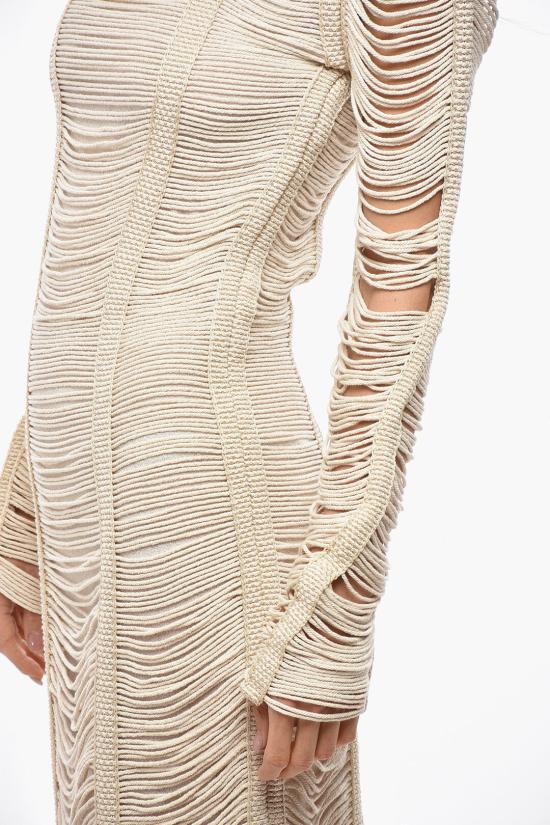 발망 롱 원피스 AF0RR595KE390BG Beige - BALMAIN