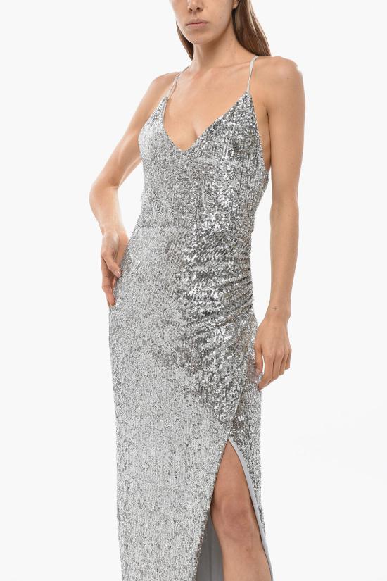  발망 롱 원피스 AF4RN045XE239FC Silver - BALMAIN