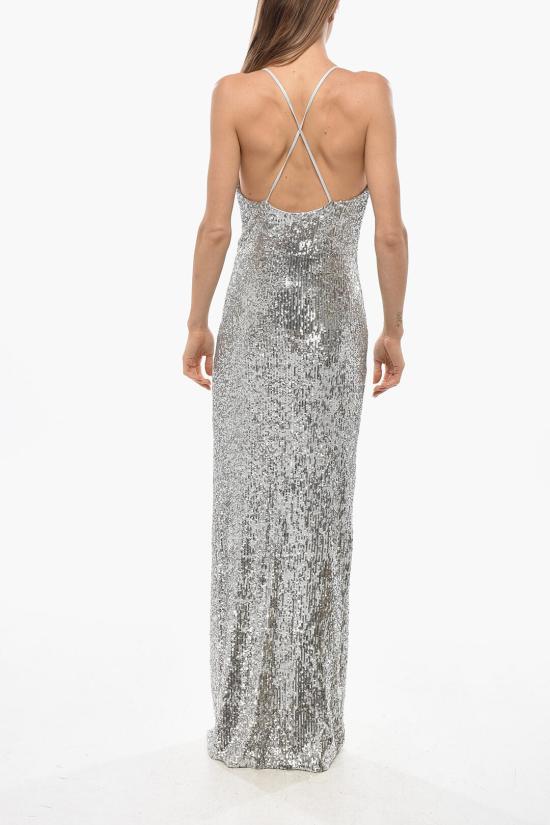  발망 롱 원피스 AF4RN045XE239FC Silver - BALMAIN