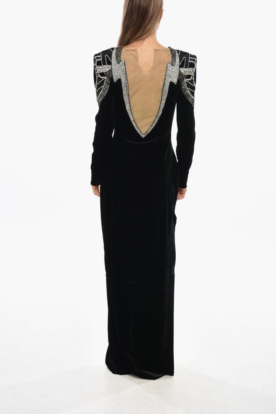  발망 롱 원피스 YF0RR180PB35EBB Black - BALMAIN