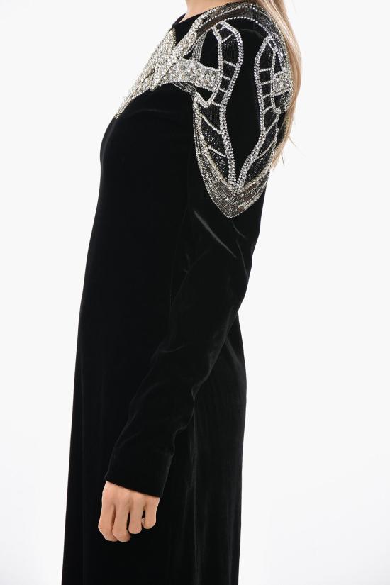  발망 롱 원피스 YF0RR180PB35EBB Black - BALMAIN