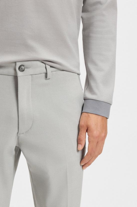 25FW 보스 스트레이트 팬츠 50549473 10274675 01 047 Silver - BOSS