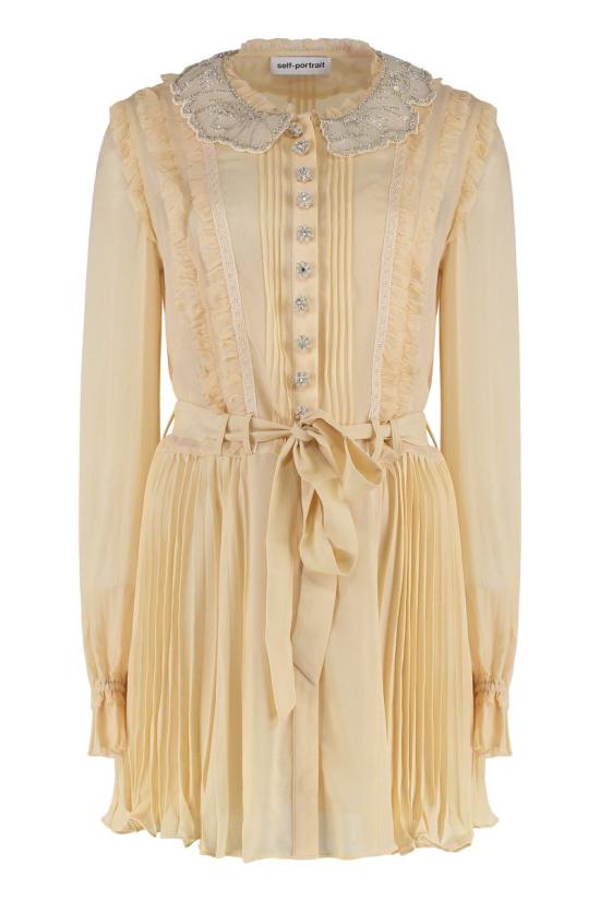 26SS 셀프 포트레이트 미디 원피스 RS26034ST TAN Beige