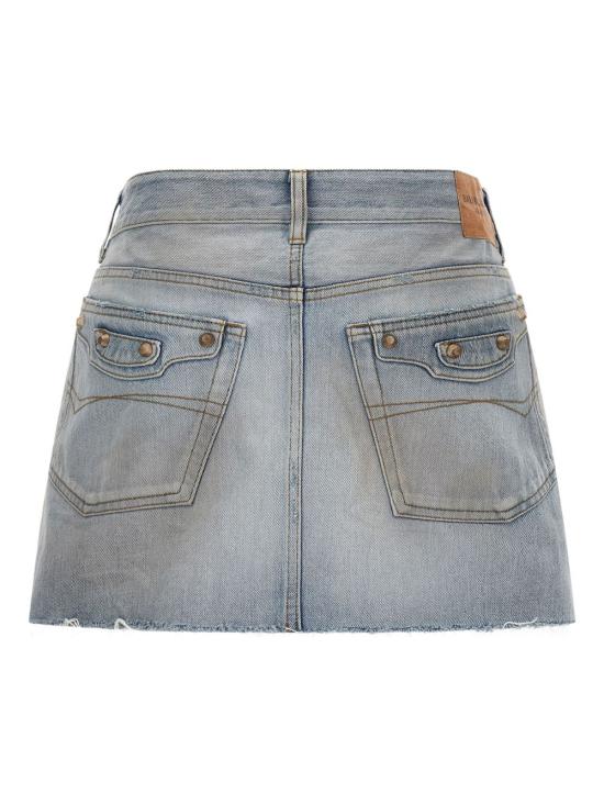 25FW 발렌시아가 미디 스커트 852324 TTW744200 Blue - BALENCIAGA