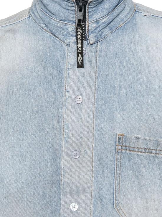 25FW 발렌시아가 데님 셔츠 850059 TTWA34200 Blue - BALENCIAGA