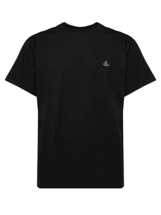 26SS 비비안웨스트우드 클래식 ORB 로고 티셔츠 3G010013 J001MN401 Black