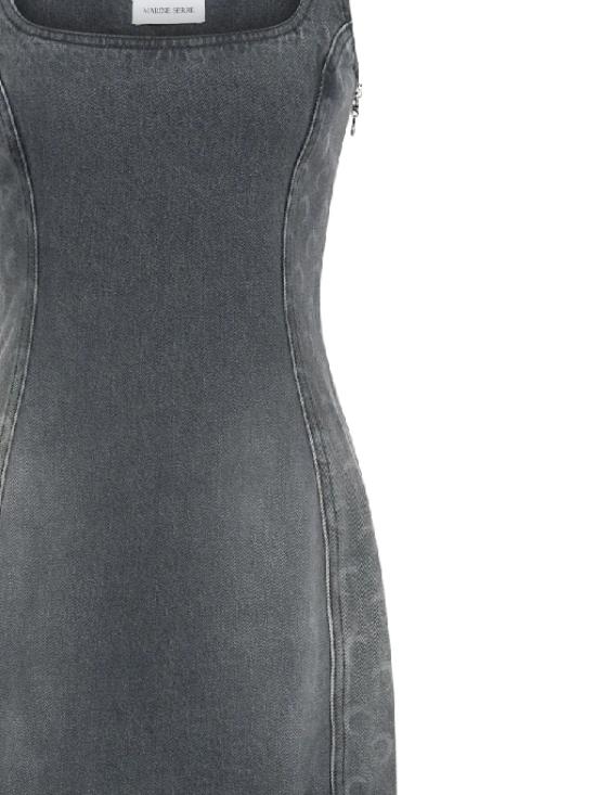 25FW 마린세르 미디 원피스 WDR403A CDEN0006GR90 Grey - MARINE SERRE