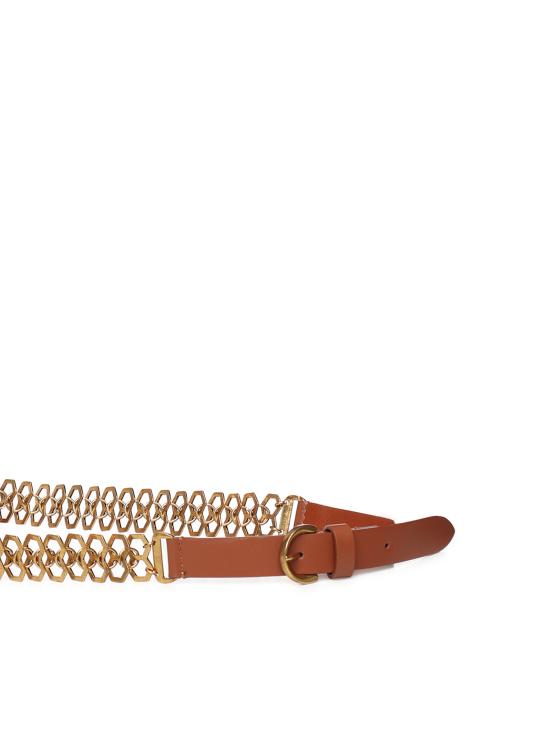 25FW 핑코 슬림 벨트 105893 A2XIL17Q Brown - PINKO