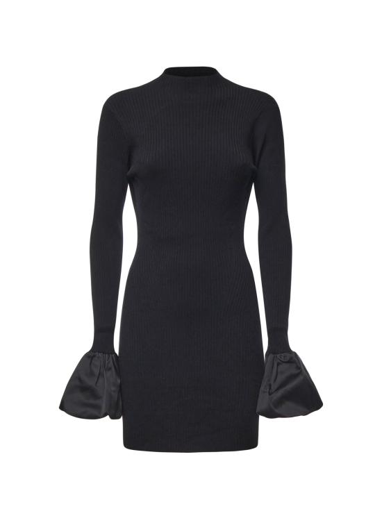 25FW 로테이트 미디 원피스 115245 100 Black