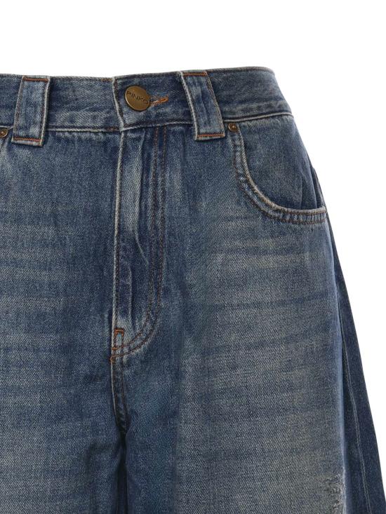 25FW 핑코 데님 팬츠 103180 A2SBPJU Blue - PINKO