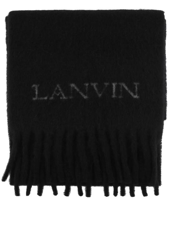 25FW 랑방 머플러/스카프 AWSAFS0K POOLH23B123 BLACK MIDNIGHT BLUE