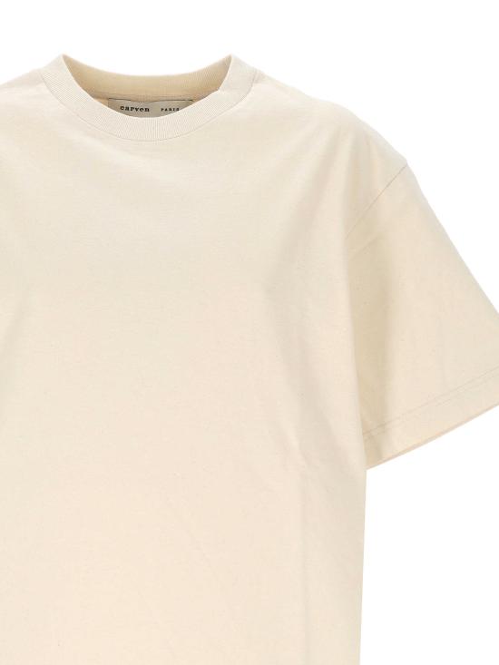25FW 까르벵 반팔 티셔츠 6252K21120 N009 Beige - CARVEN