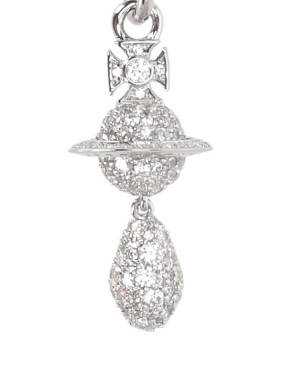 25FW 비비안웨스트우드 이어링 6202017G 02P102P102 PLATINUM WHITE CZ - VIVIENNE WESTWOOD