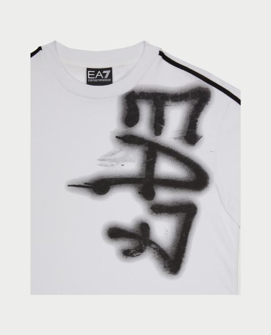 25FW [키즈] 엠포리오 아르마니 티셔츠 7B000204 AF10375U0002 White - EMPORIO ARMANI