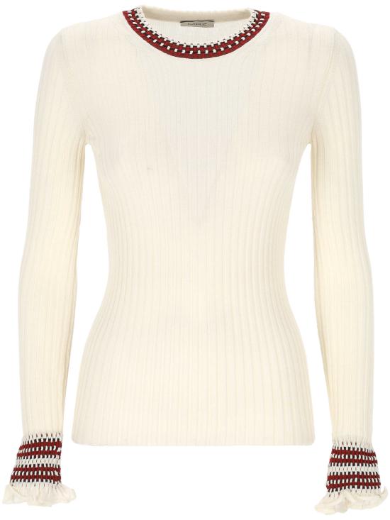 25FW 엠알지 스웨터 0101 0707 BIANCO COGNAC CILIEGIA NERO