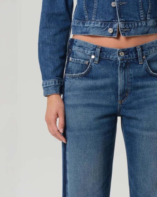  시티즌 오브 휴머니티 데님 팬츠 시티즌스 오브 휴머니티 린즈 이지 스트레이트 턱시도 스트라이프 진 블루 - CITIZEN OF HUMANITY