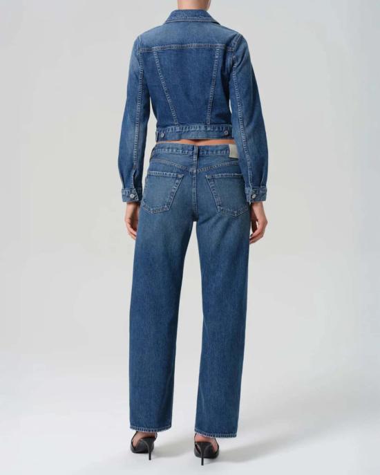  시티즌 오브 휴머니티 데님 팬츠 시티즌스 오브 휴머니티 린즈 이지 스트레이트 턱시도 스트라이프 진 블루 - CITIZEN OF HUMANITY