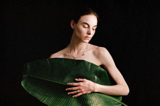  에이비오에이비 목걸이/팬던트 아보압 새싹 목걸이 스털링 실버 - ABOAB