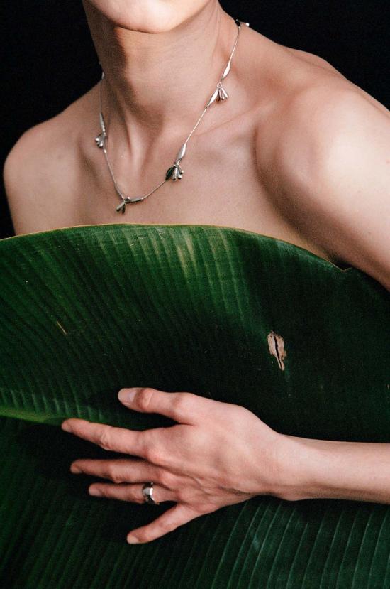  에이비오에이비 목걸이/팬던트 아보압 새싹 목걸이 스털링 실버 - ABOAB