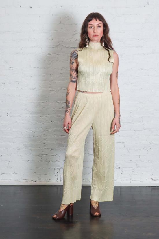  플리츠플리즈 스트레이트 팬츠 이세이 미야케 플리츠 플리즈 튠