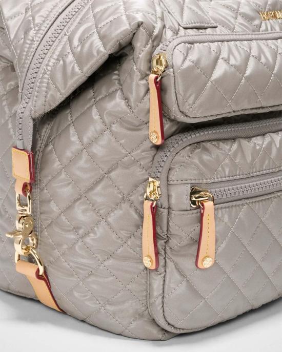  mz wallace 캐리어 Mz Wallace 대형 Sutton 여행 가방 세이블 펄 메탈릭 - OTHER BRANDS