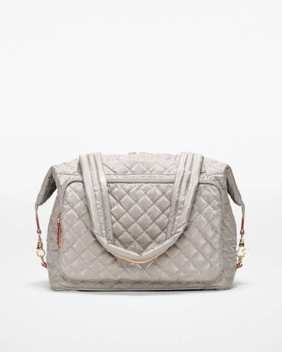  mz wallace 캐리어 Mz Wallace 대형 Sutton 여행 가방 세이블 펄 메탈릭 - OTHER BRANDS