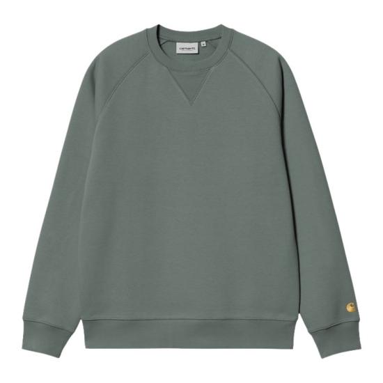 26SS 칼하트 체이스 스웨트셔츠 I033660 3H4XX VELVET GREEN GOLD
