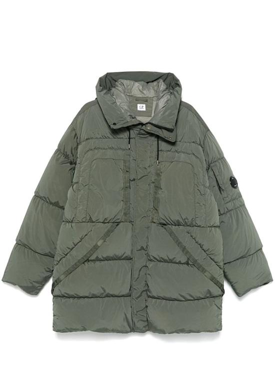24FW 씨피 컴퍼니 나이크라-R 후드 롱 다운 자켓 17CMOW173A005864G Verde Green